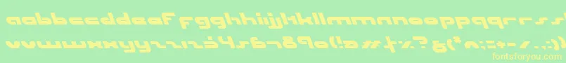 UniSolLeftalic Font – Yellow Fonts on Green Background