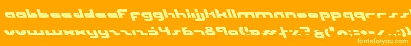 UniSolLeftalic Font – Yellow Fonts on Orange Background