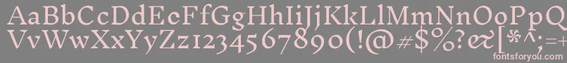 InknutantiquaLight Font – Pink Fonts on Gray Background