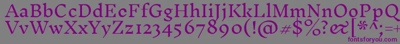 InknutantiquaLight Font – Purple Fonts on Gray Background