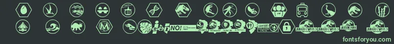 JurassicWorld Font – Green Fonts on Black Background