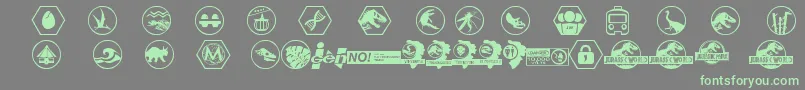 Шрифт JurassicWorld – зелёные шрифты на сером фоне
