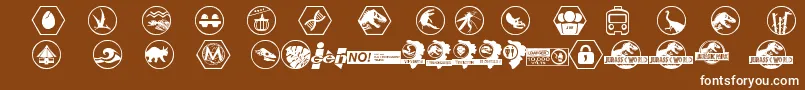 JurassicWorld Font – White Fonts on Brown Background