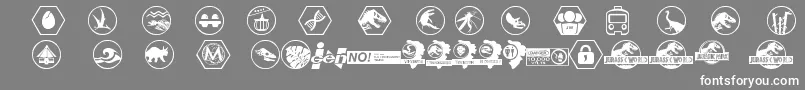 JurassicWorld Font – White Fonts on Gray Background