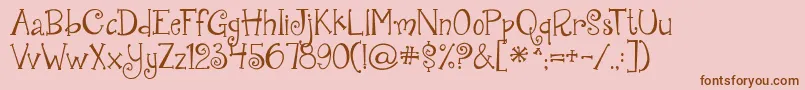 Jandaquirkygirl Font – Brown Fonts on Pink Background