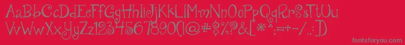 Jandaquirkygirl Font – Gray Fonts on Red Background