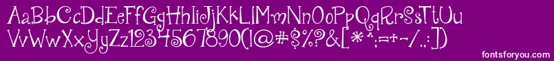 Jandaquirkygirl Font – White Fonts on Purple Background