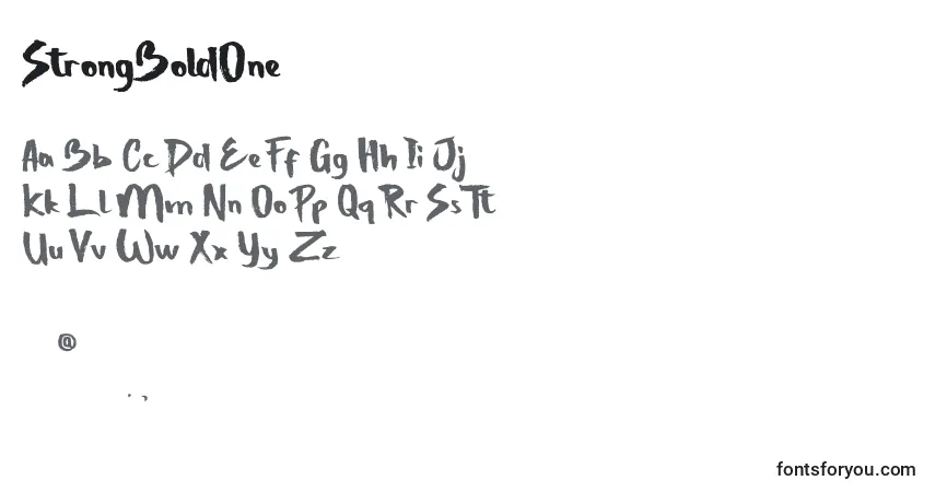 Schriftart StrongBoldOne – Alphabet, Zahlen, spezielle Symbole