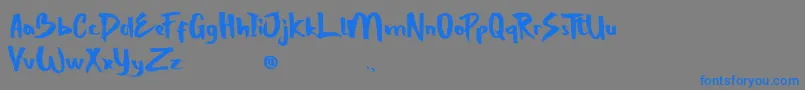 Czcionka StrongBoldOne – niebieskie czcionki na szarym tle