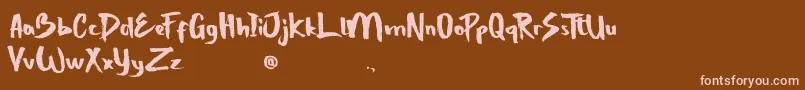 Police StrongBoldOne – polices roses sur fond brun