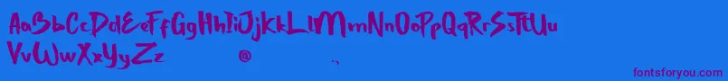 StrongBoldOne-fontti – violetit fontit sinisellä taustalla