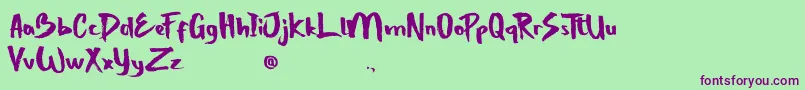 StrongBoldOne Font – Purple Fonts on Green Background