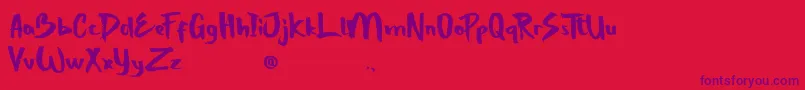 StrongBoldOne Font – Purple Fonts on Red Background