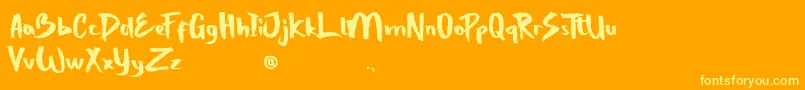 Police StrongBoldOne – polices jaunes sur fond orange
