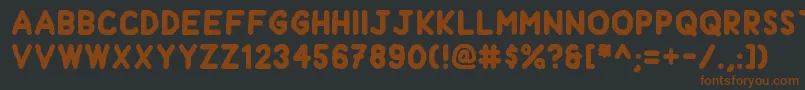 Handform-fontti – ruskeat fontit mustalla taustalla