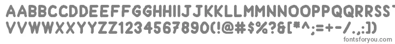 Handform-fontti – harmaat kirjasimet valkoisella taustalla