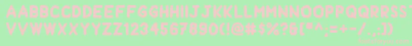 Handform Font – Pink Fonts on Green Background