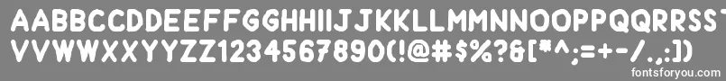 フォントHandform – 灰色の背景に白い文字