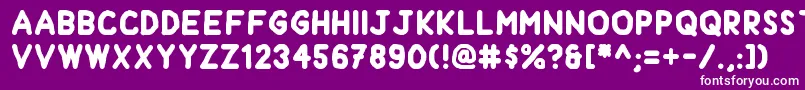 フォントHandform – 紫の背景に白い文字