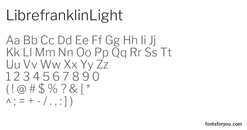 Schriftart LibrefranklinLight (49017) – Alphabet, Zahlen, spezielle Symbole
