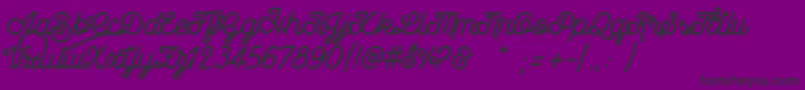 Wasted Font – Black Fonts on Purple Background