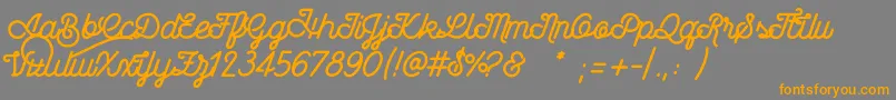 Wasted Font – Orange Fonts on Gray Background