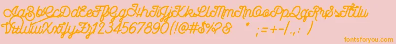 Wasted Font – Orange Fonts on Pink Background