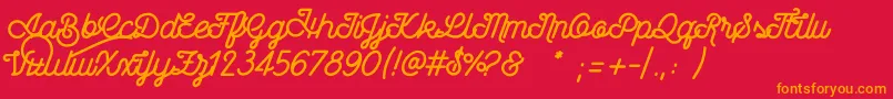 Wasted Font – Orange Fonts on Red Background