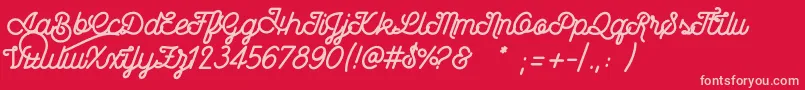 Wasted Font – Pink Fonts on Red Background