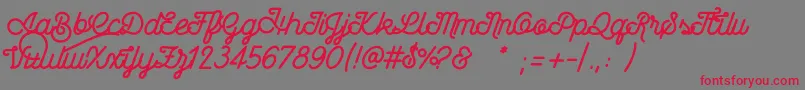 Wasted Font – Red Fonts on Gray Background
