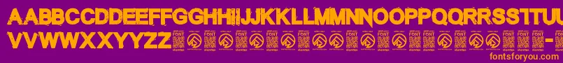 TheunknownRegular Font – Orange Fonts on Purple Background