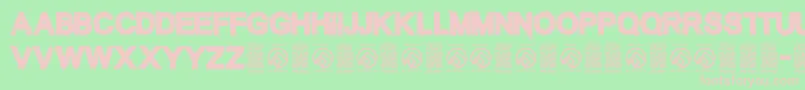 TheunknownRegular Font – Pink Fonts on Green Background