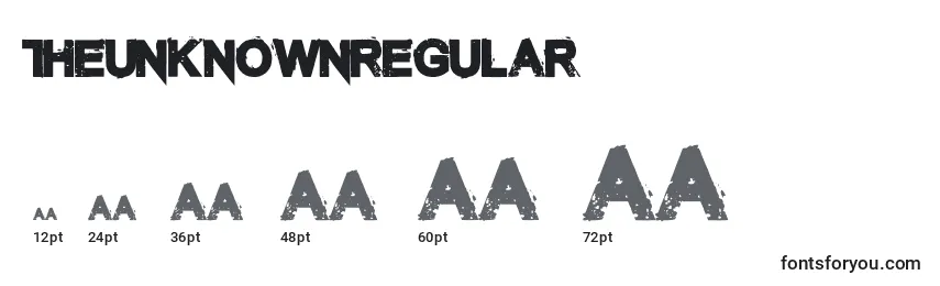 TheunknownRegular (49019) Font Sizes