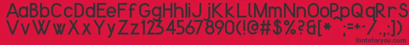 KentekenSmits2013 Font – Black Fonts on Red Background