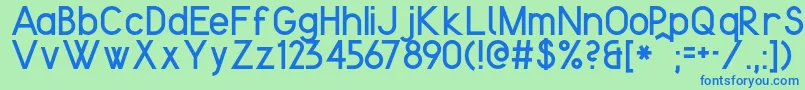 KentekenSmits2013 Font – Blue Fonts on Green Background