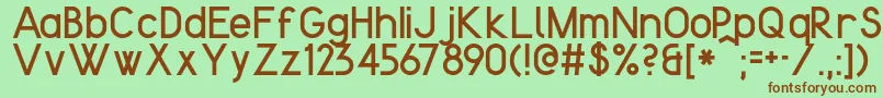 KentekenSmits2013 Font – Brown Fonts on Green Background