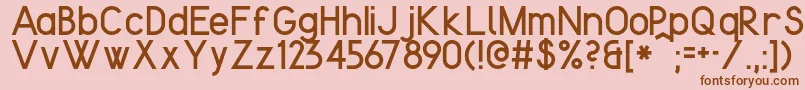 KentekenSmits2013 Font – Brown Fonts on Pink Background