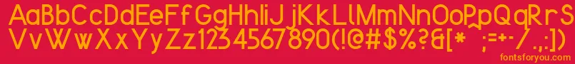 KentekenSmits2013 Font – Orange Fonts on Red Background