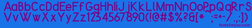 KentekenSmits2013 Font – Purple Fonts on Blue Background