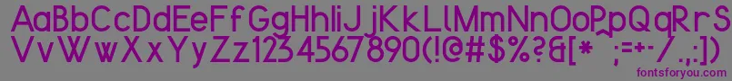 KentekenSmits2013 Font – Purple Fonts on Gray Background