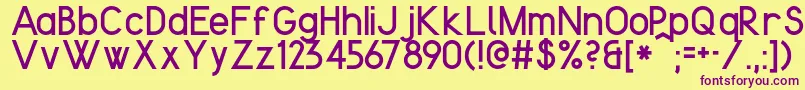 KentekenSmits2013 Font – Purple Fonts on Yellow Background