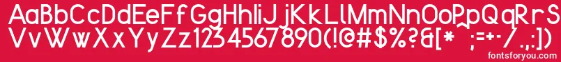 KentekenSmits2013 Font – White Fonts on Red Background