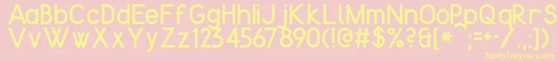 KentekenSmits2013 Font – Yellow Fonts on Pink Background