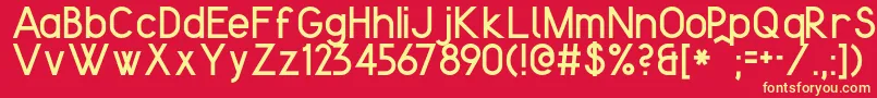 KentekenSmits2013 Font – Yellow Fonts on Red Background