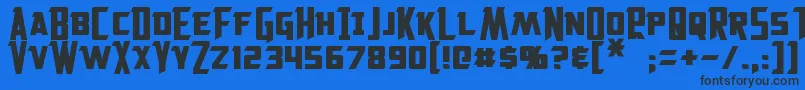 Solitarium Font – Black Fonts on Blue Background