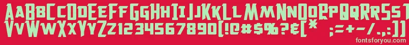 Solitarium Font – Green Fonts on Red Background