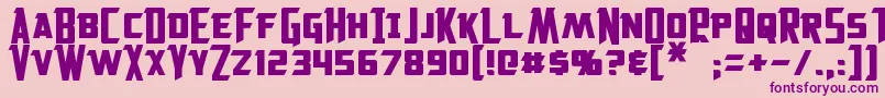 Solitarium Font – Purple Fonts on Pink Background