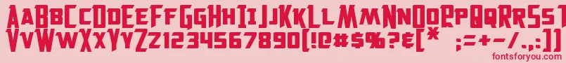 Solitarium Font – Red Fonts on Pink Background