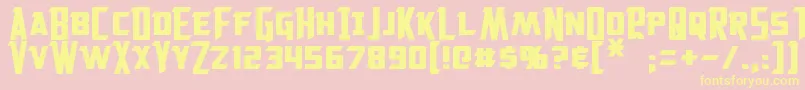 Solitarium Font – Yellow Fonts on Pink Background