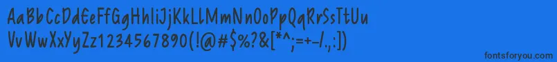 ReprineatoRegular Font – Black Fonts on Blue Background